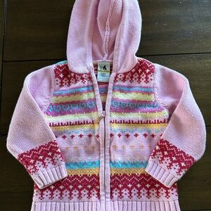 Pink Patterned Kids Hoodie by